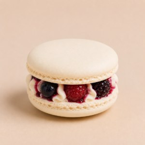 Macarons Plombir cu Fructe de Pădure